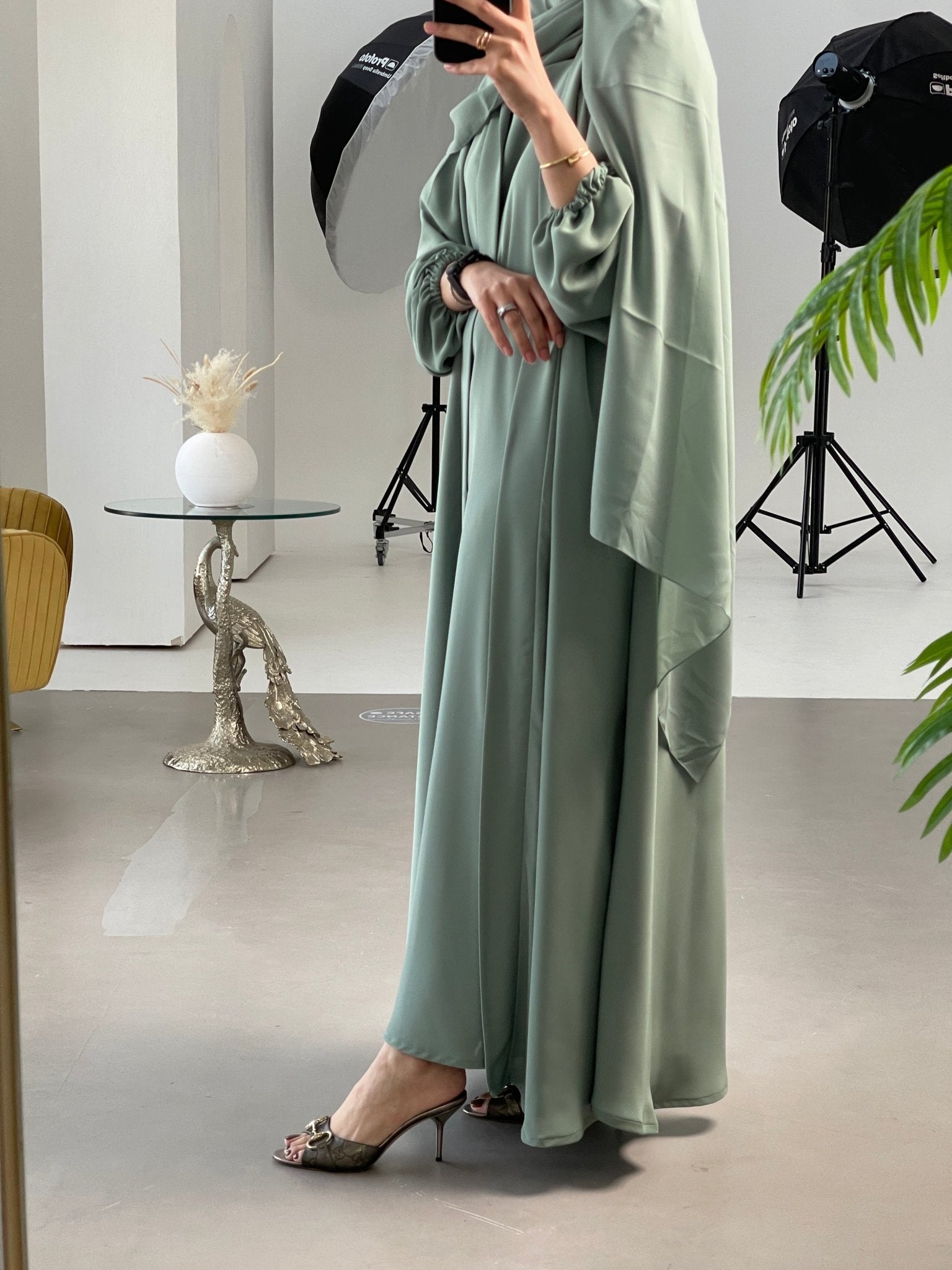 C - Mint - Green - Nada - Abaya - Set