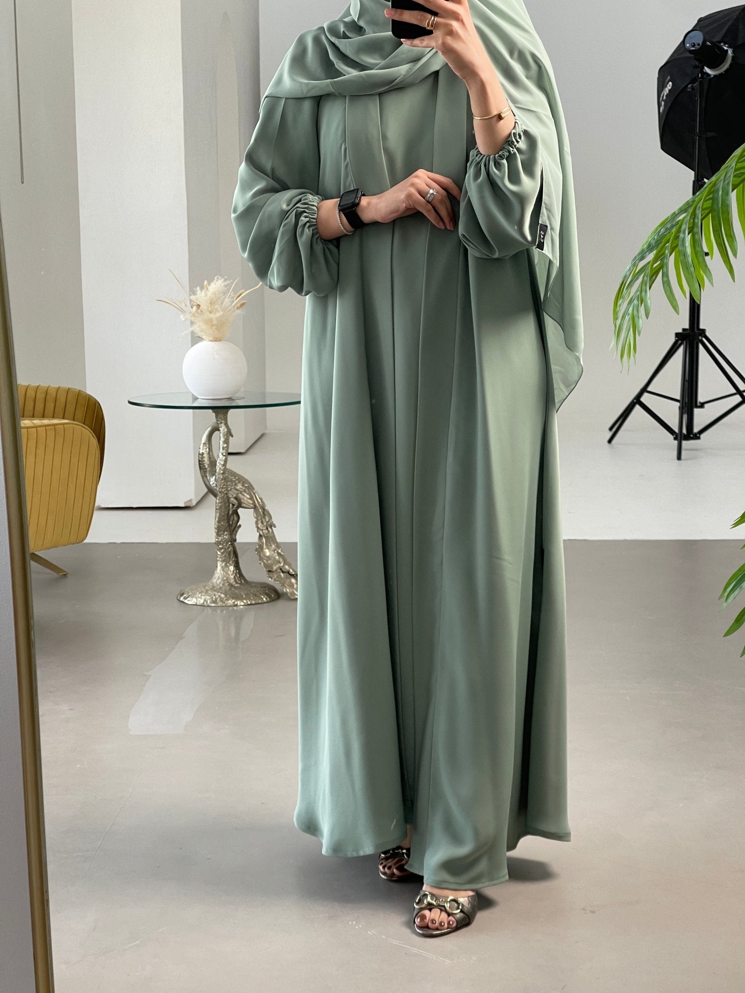 C - Mint - Green - Nada - Abaya - Set