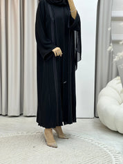 C Nada Black White Kloosh Abaya Set