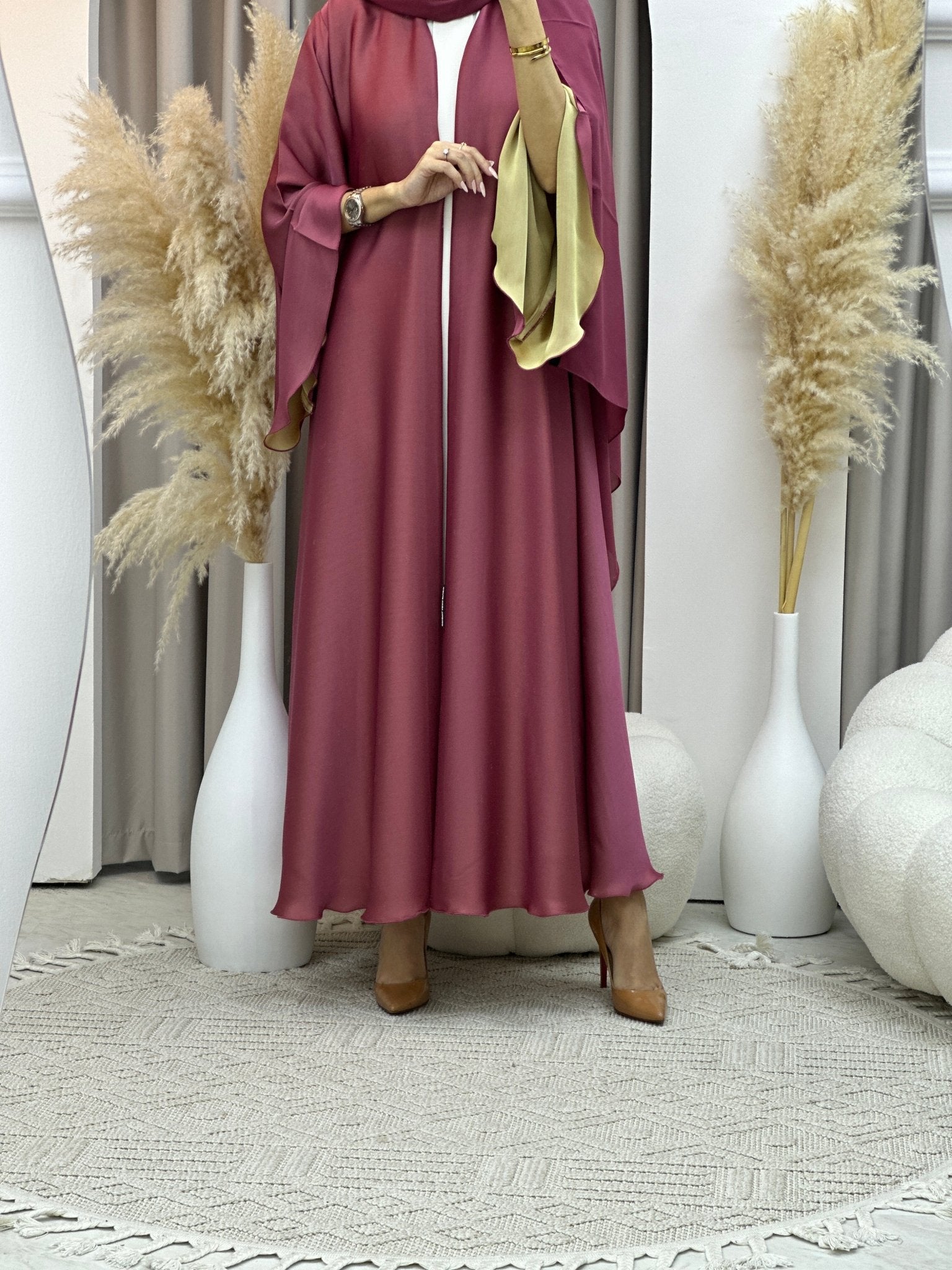 C Pink Kloosh Duotone Abaya