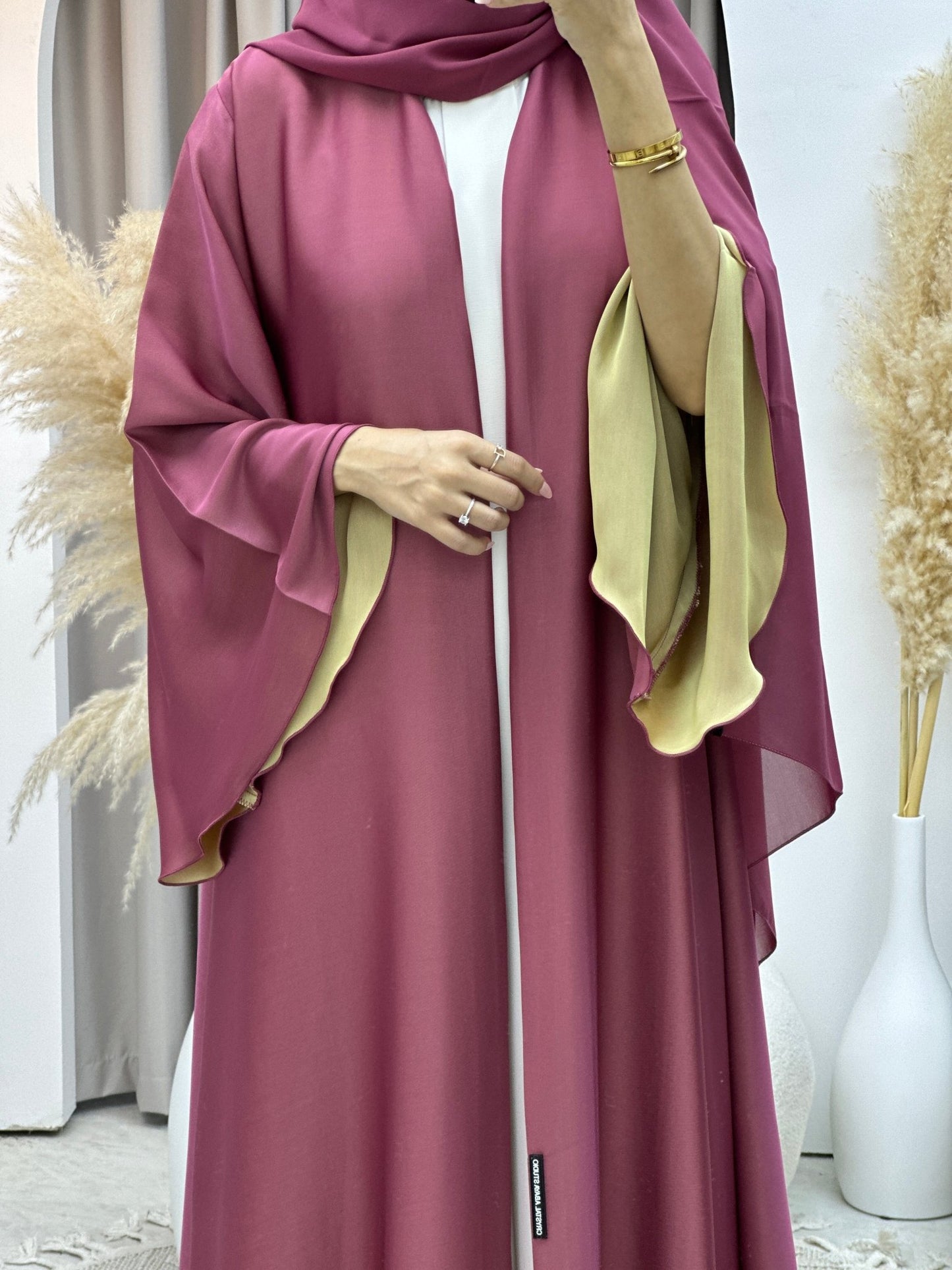 C Pink Kloosh Duotone Abaya