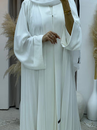 عباية بيضاء مطوية سادة - XS / 49