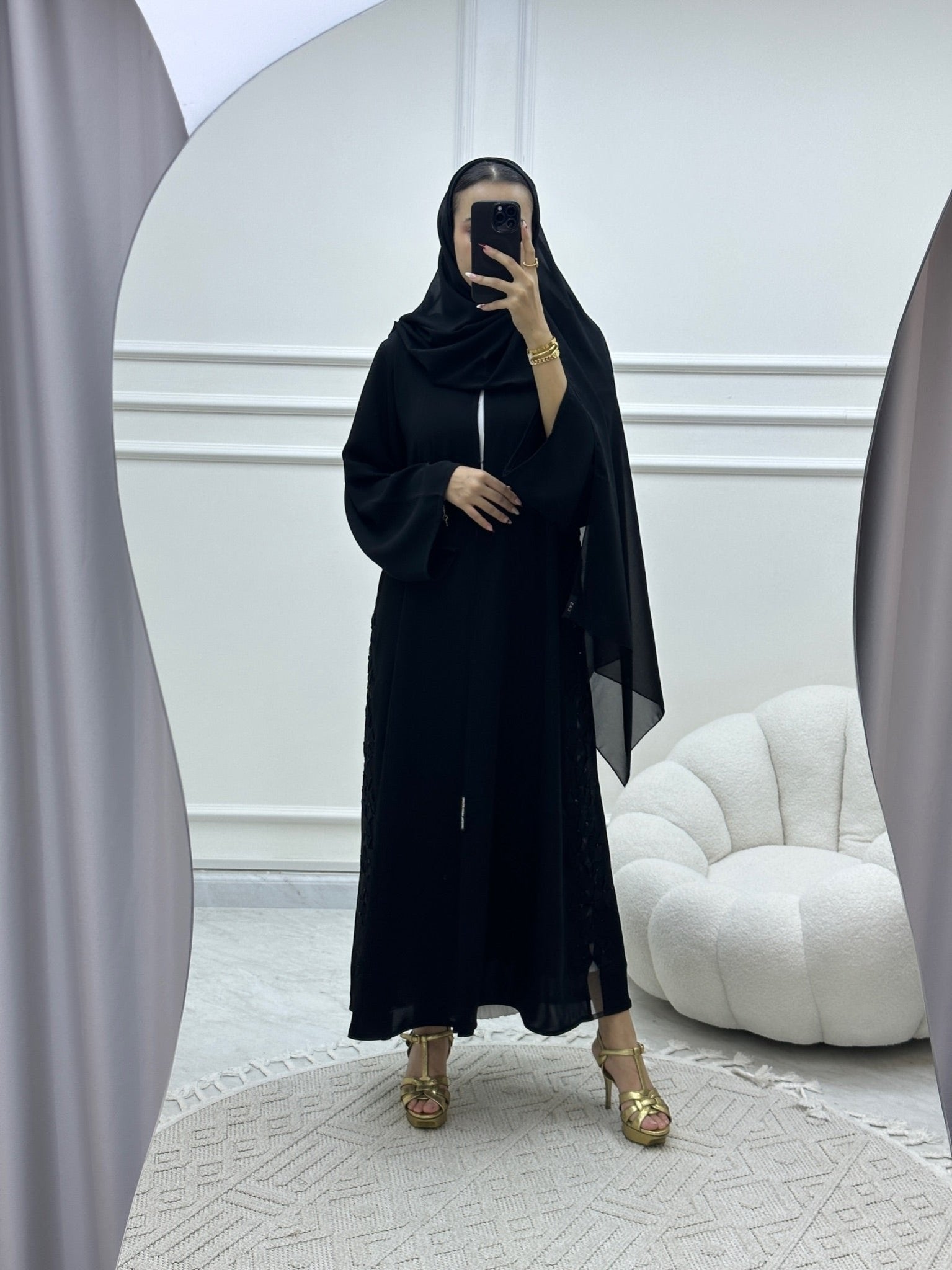 C Ramadan Black Eid Abaya 20