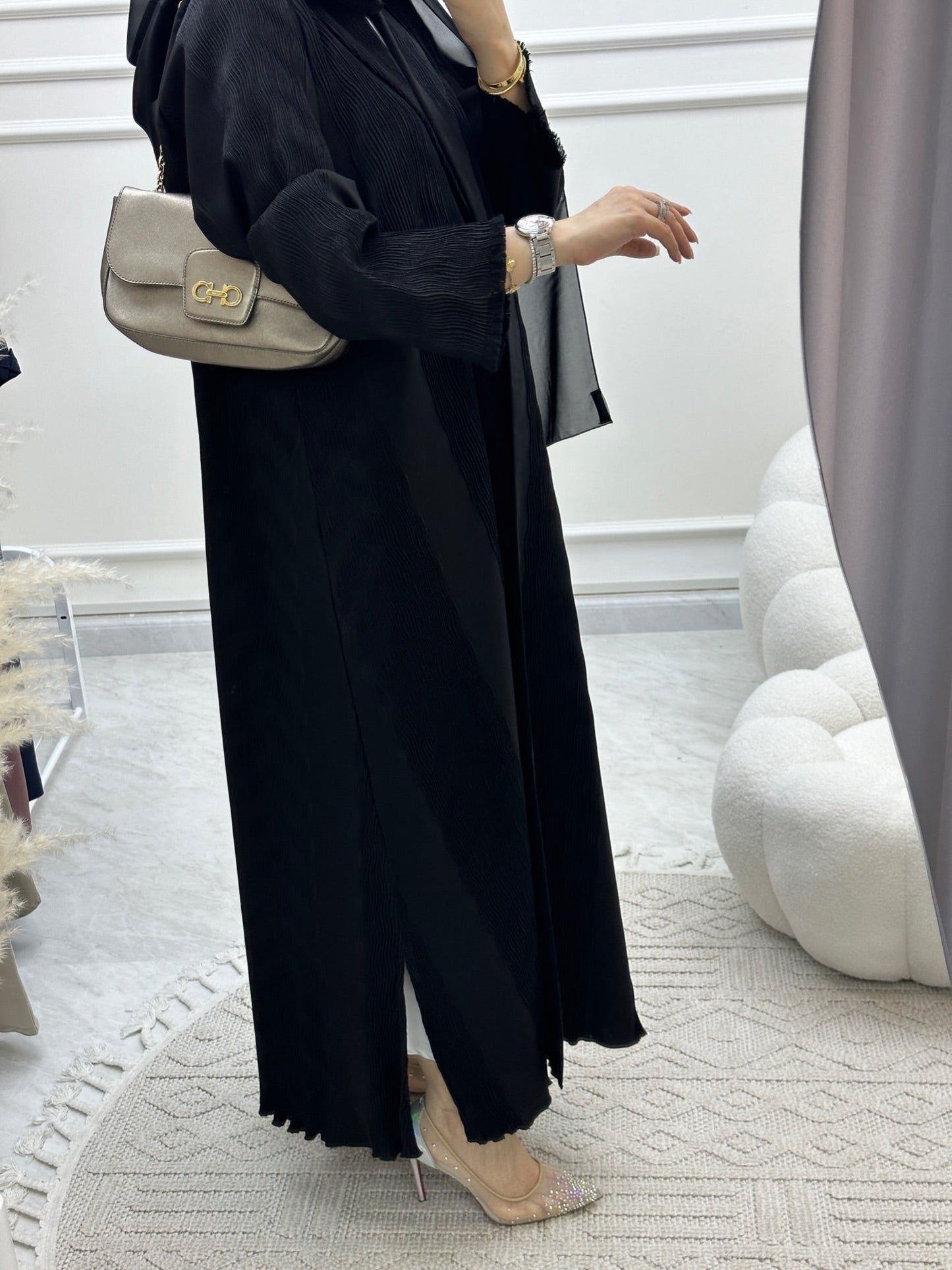 C Ramadan Black Eid Abaya Set 48