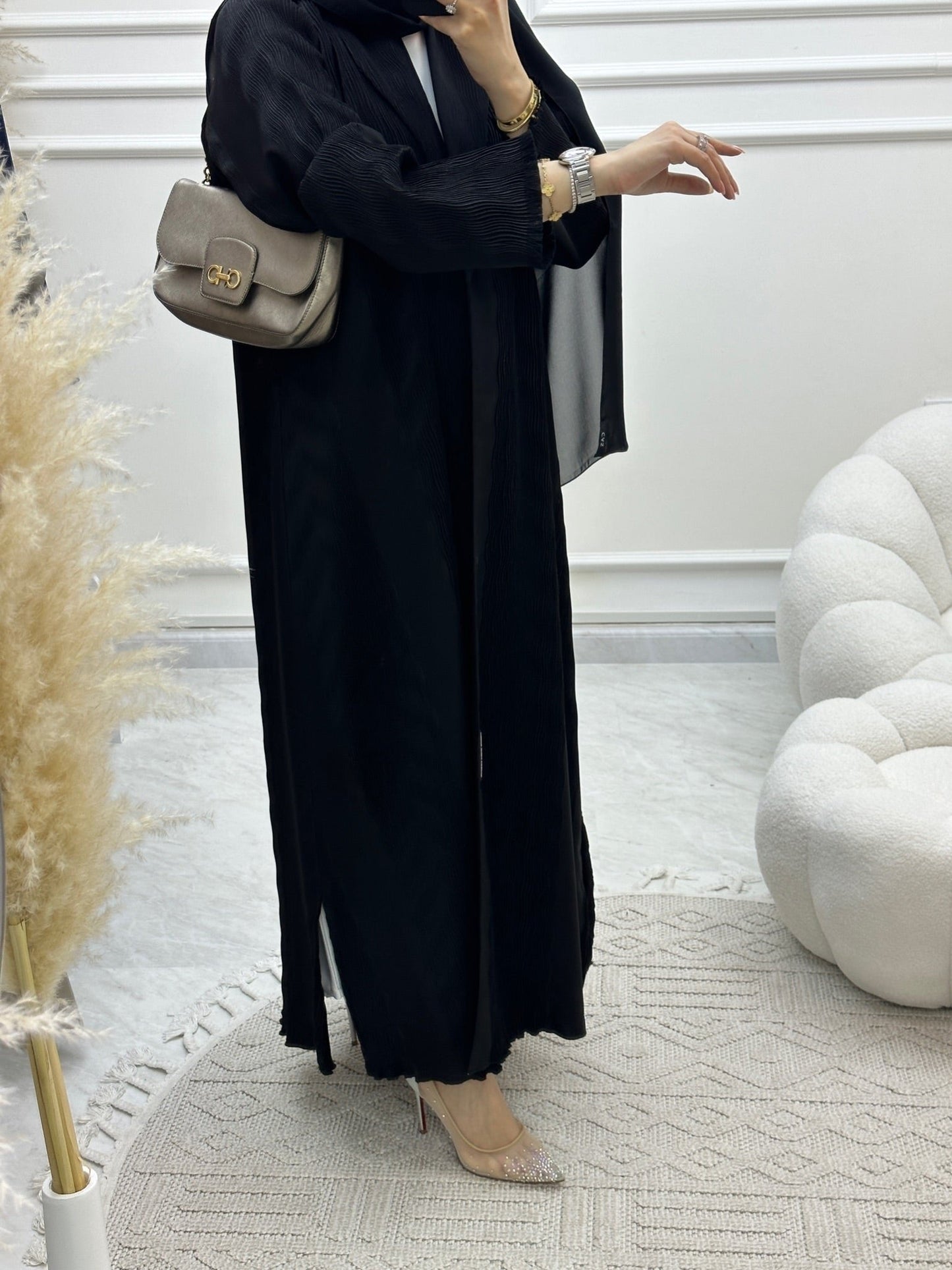 C Ramadan Black Eid Abaya Set 48