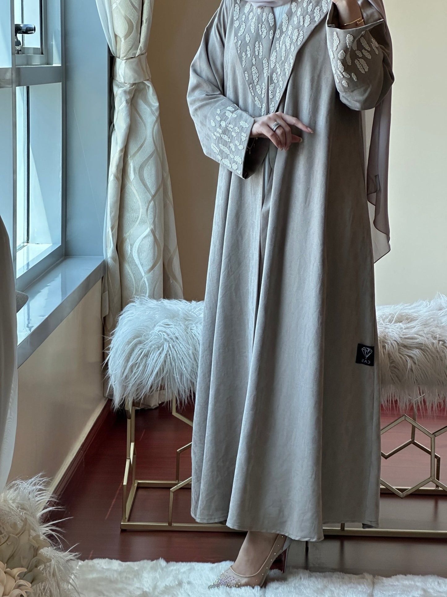 C - Ramadan - Eid - Beige - Abaya - 20