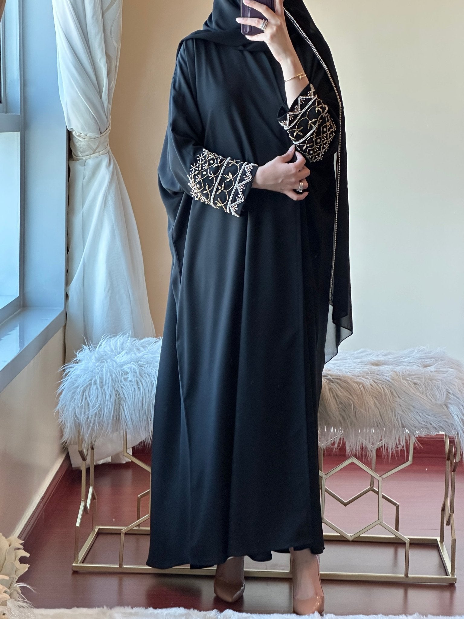 C - Ramadan - Eid - Black - Abaya - 19