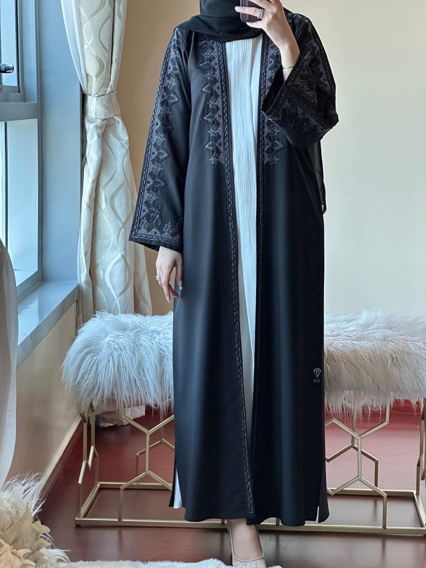 C - Ramadan - Eid - Black - Abaya - 23