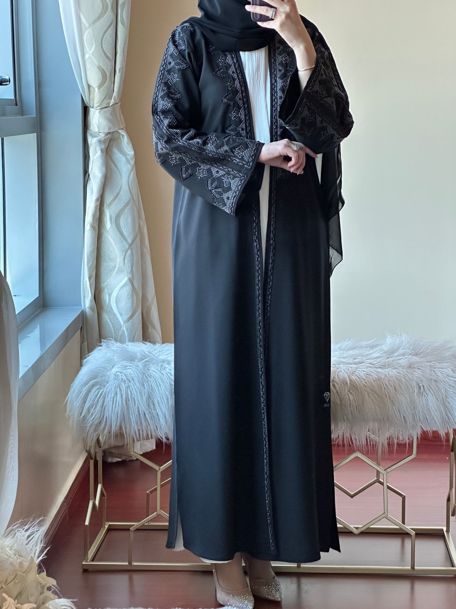 C - Ramadan - Eid - Black - Abaya - 23