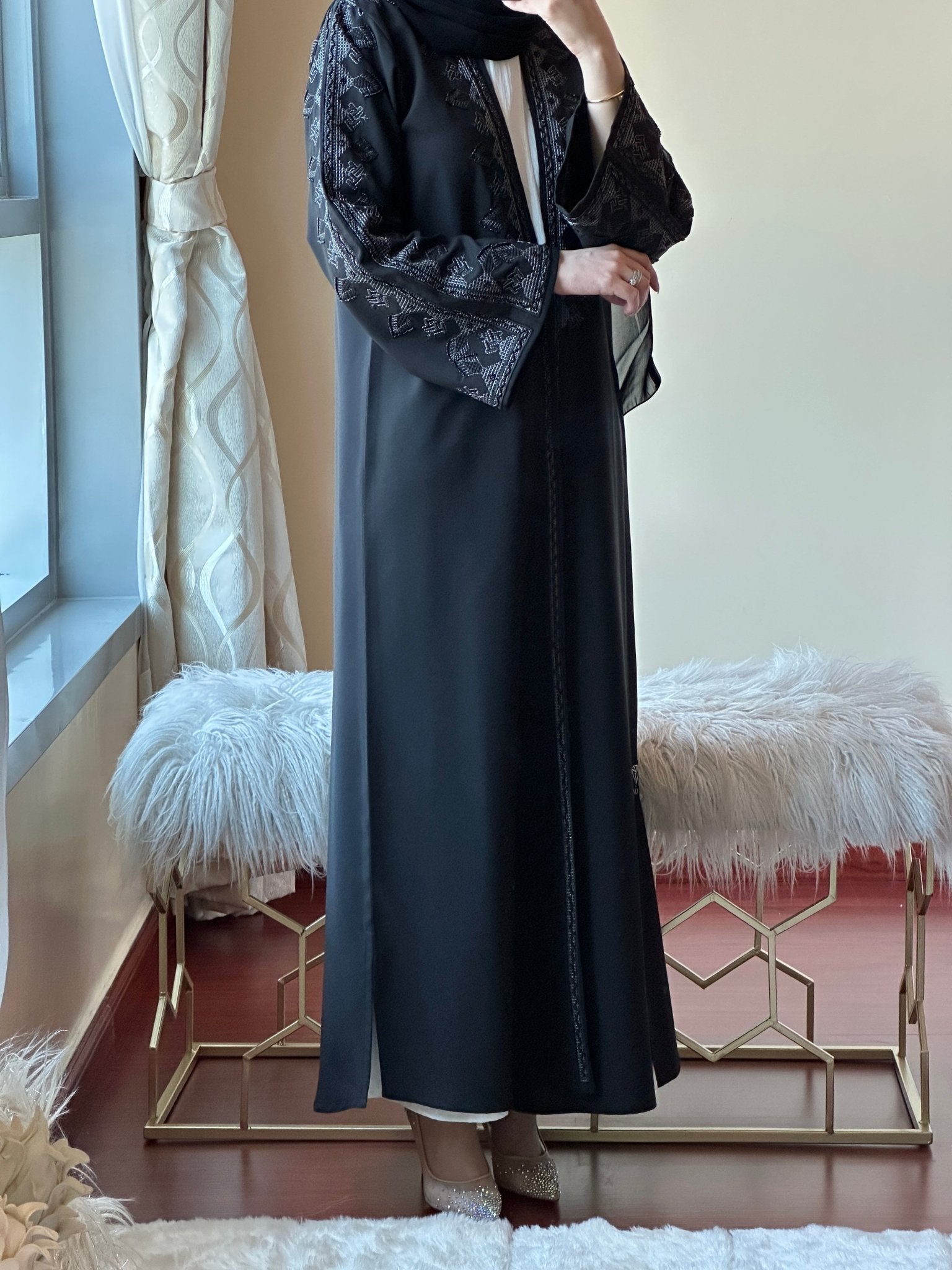 C - Ramadan - Eid - Black - Abaya - 23