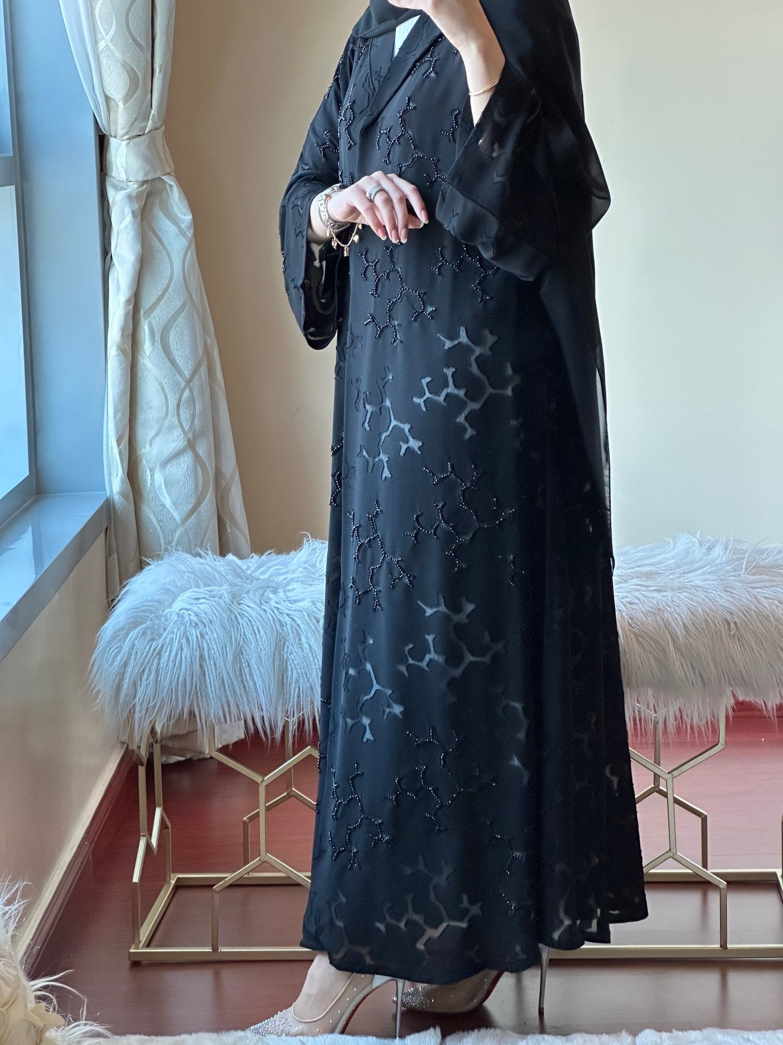 C - Ramadan - Eid - Black - Abaya - 28