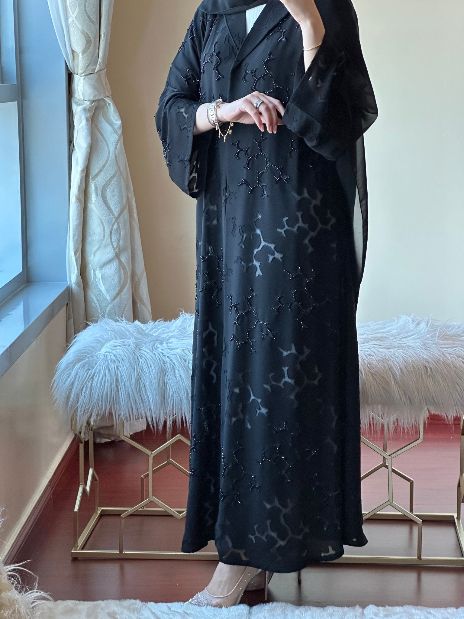 C - Ramadan - Eid - Black - Abaya - 28