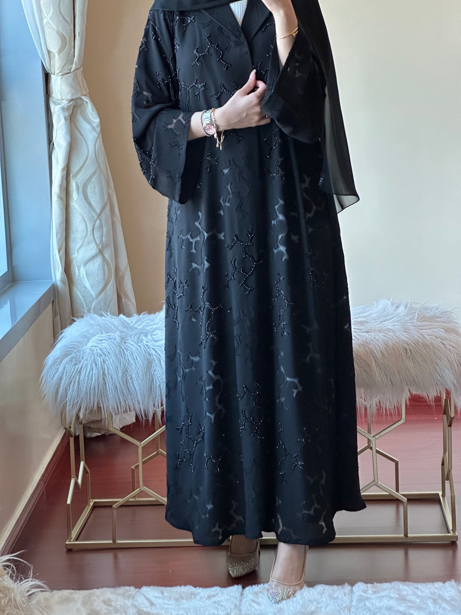 C - Ramadan - Eid - Black - Abaya - 28