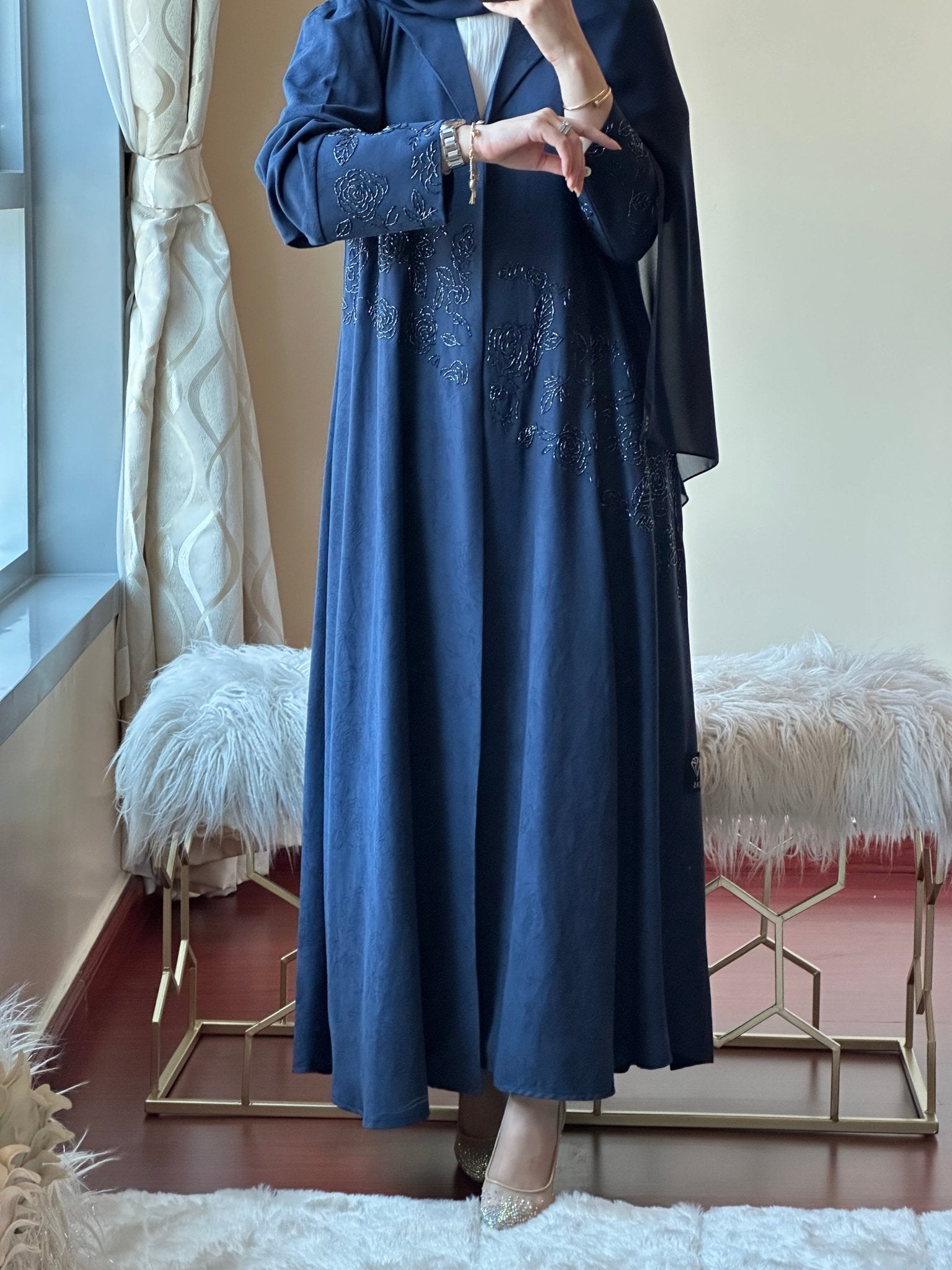 C - Ramadan - Eid - Blue - Abaya - 18