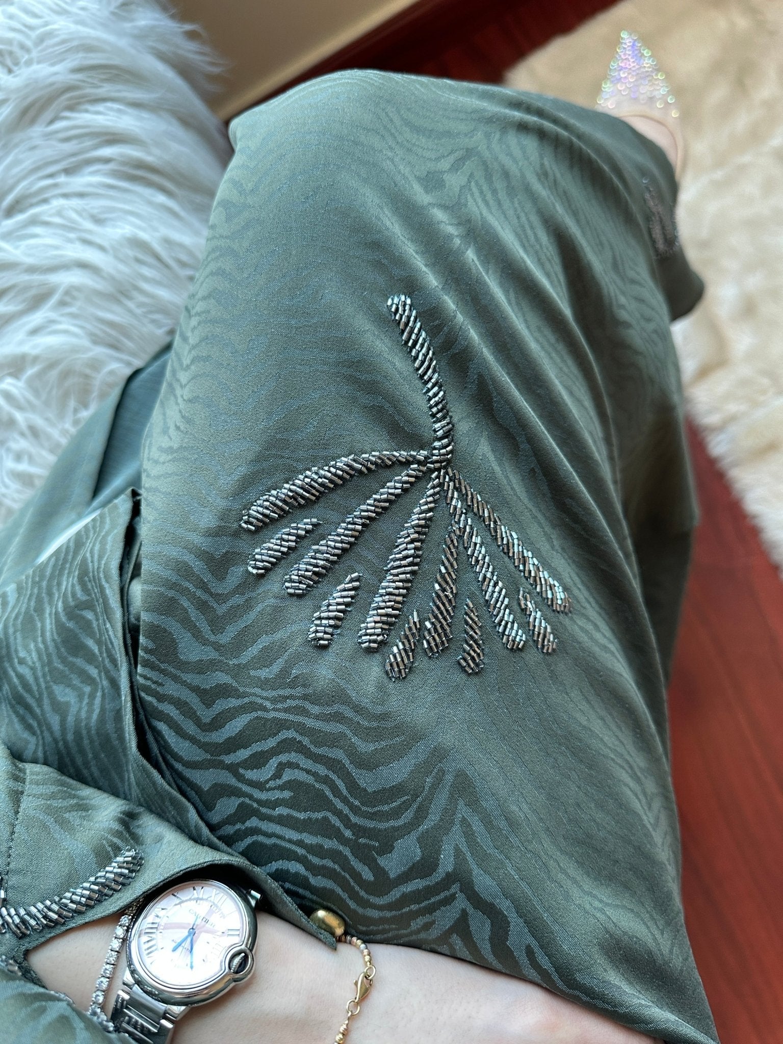 C - Ramadan - Eid - Green - Abaya - 25