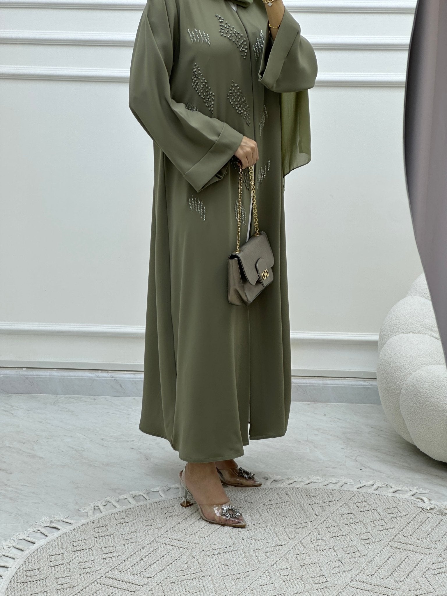 C Ramadan Green Eid Abaya