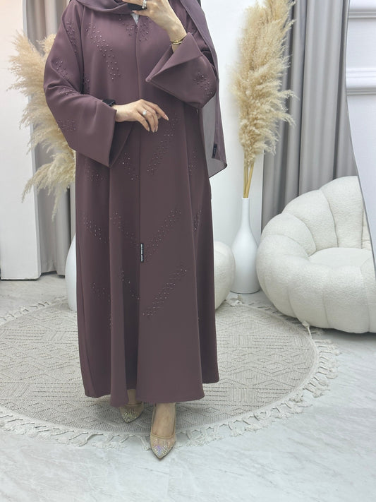 C Ramadan Purple Beads Eid Abaya