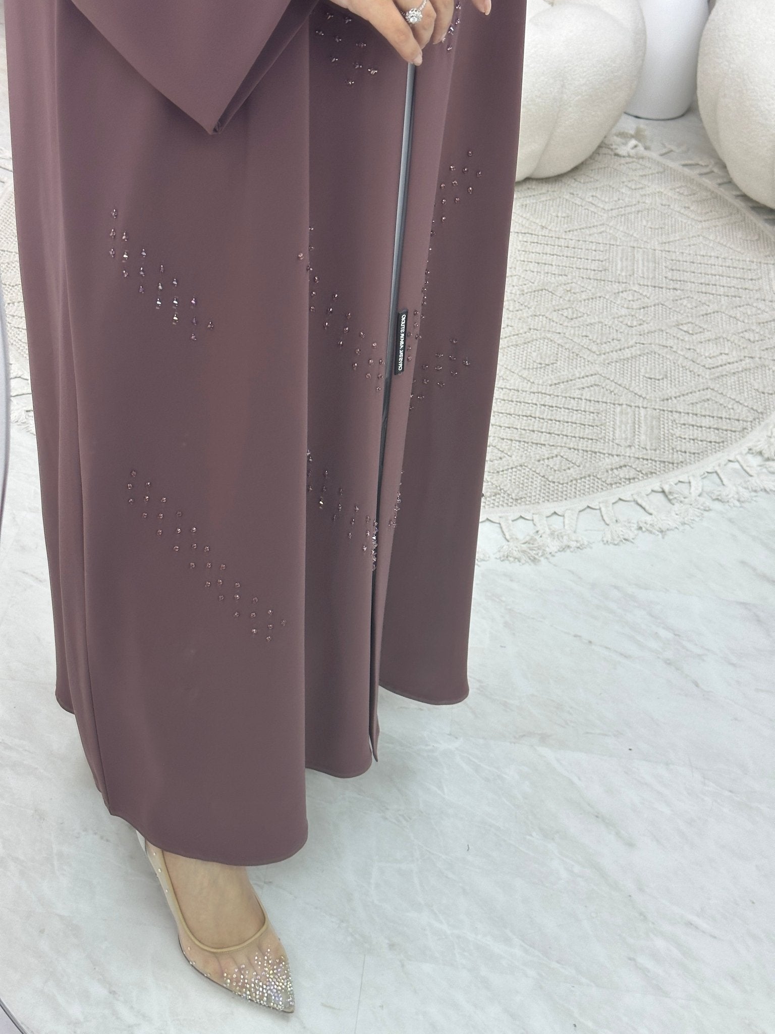 C Ramadan Purple Beads Eid Abaya