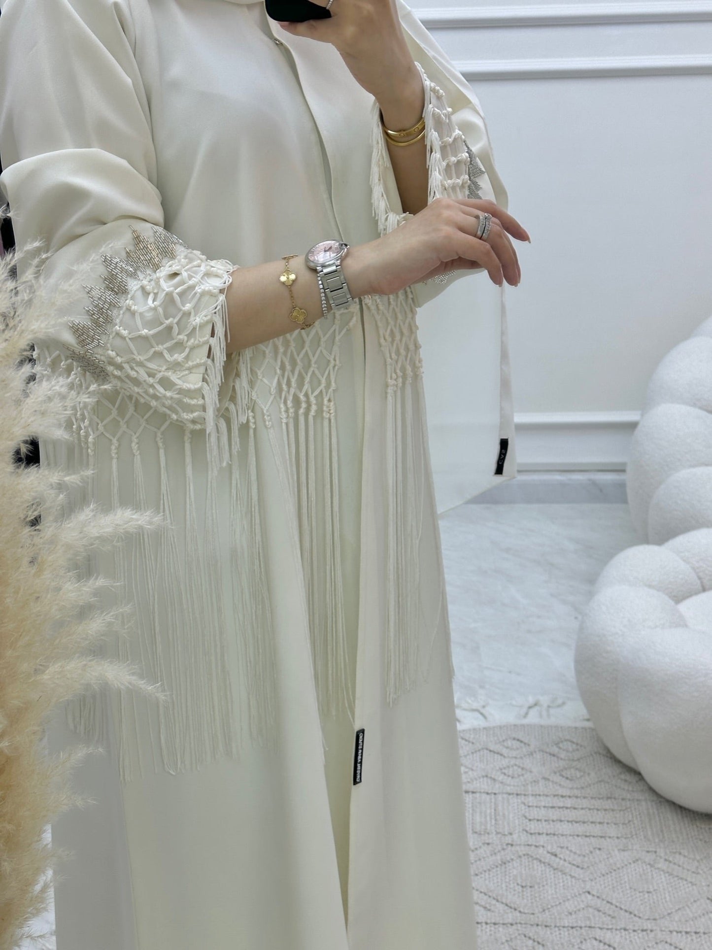 C Ramadan White Eid Abaya