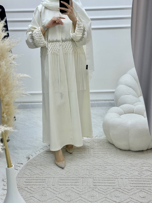 C Ramadan White Eid Abaya