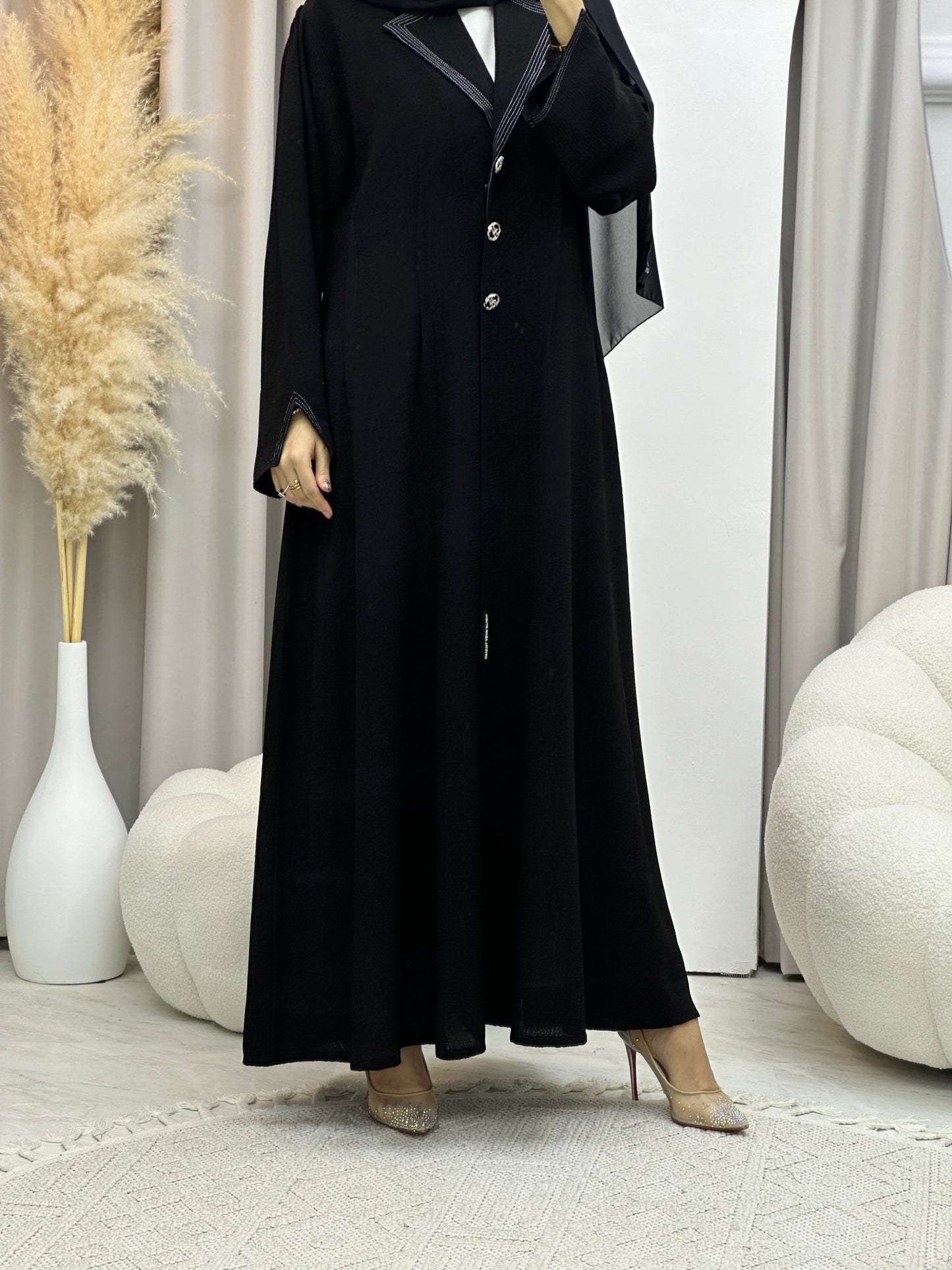 C RTW 0043 Black Eid Abaya