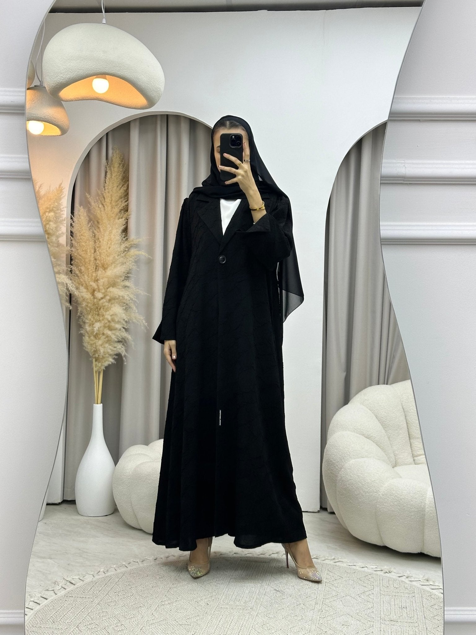 C RTW 0044 Black Eid Abaya