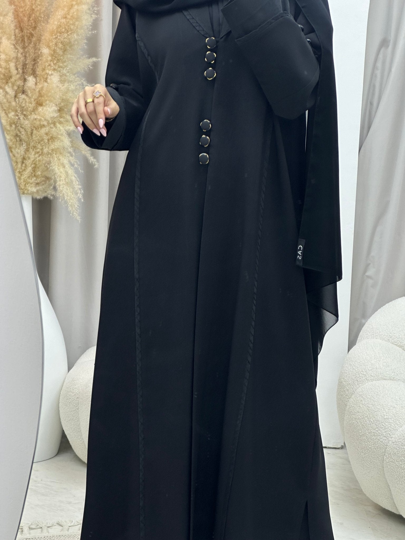 C RTW 0049 Black Abaya