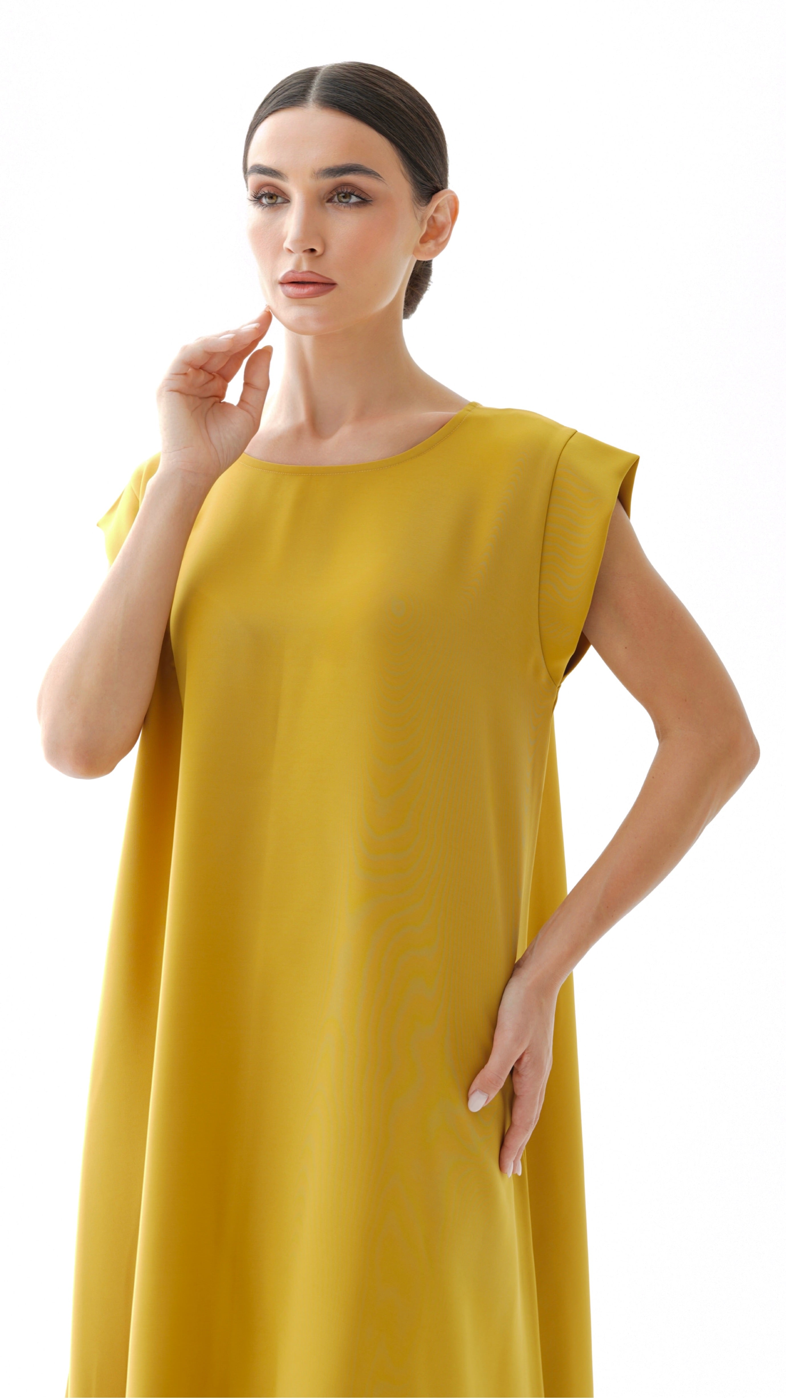 C RTW 005-05 Premium Saffron Under Abaya Dress