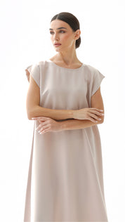 C RTW 005-14 Premium Light Beige Under Abaya Dress