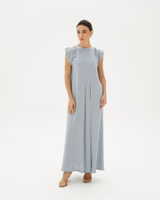 C RTW 006-02/4 Premium Sky Blue Pleated Under Abaya Dress