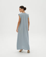 C RTW 006-02/4 Premium Sky Blue Pleated Under Abaya Dress