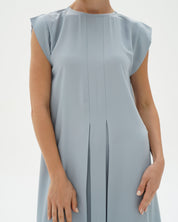 C RTW 006-02/4 Premium Sky Blue Pleated Under Abaya Dress