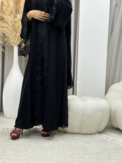 C RTW 0094 Black Lace Abaya