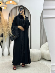 C RTW 0094 Black Lace Abaya