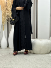 C RTW 0094 Black Lace Abaya