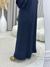 C RTW 0109-03 Navy Blue Pleated Abaya