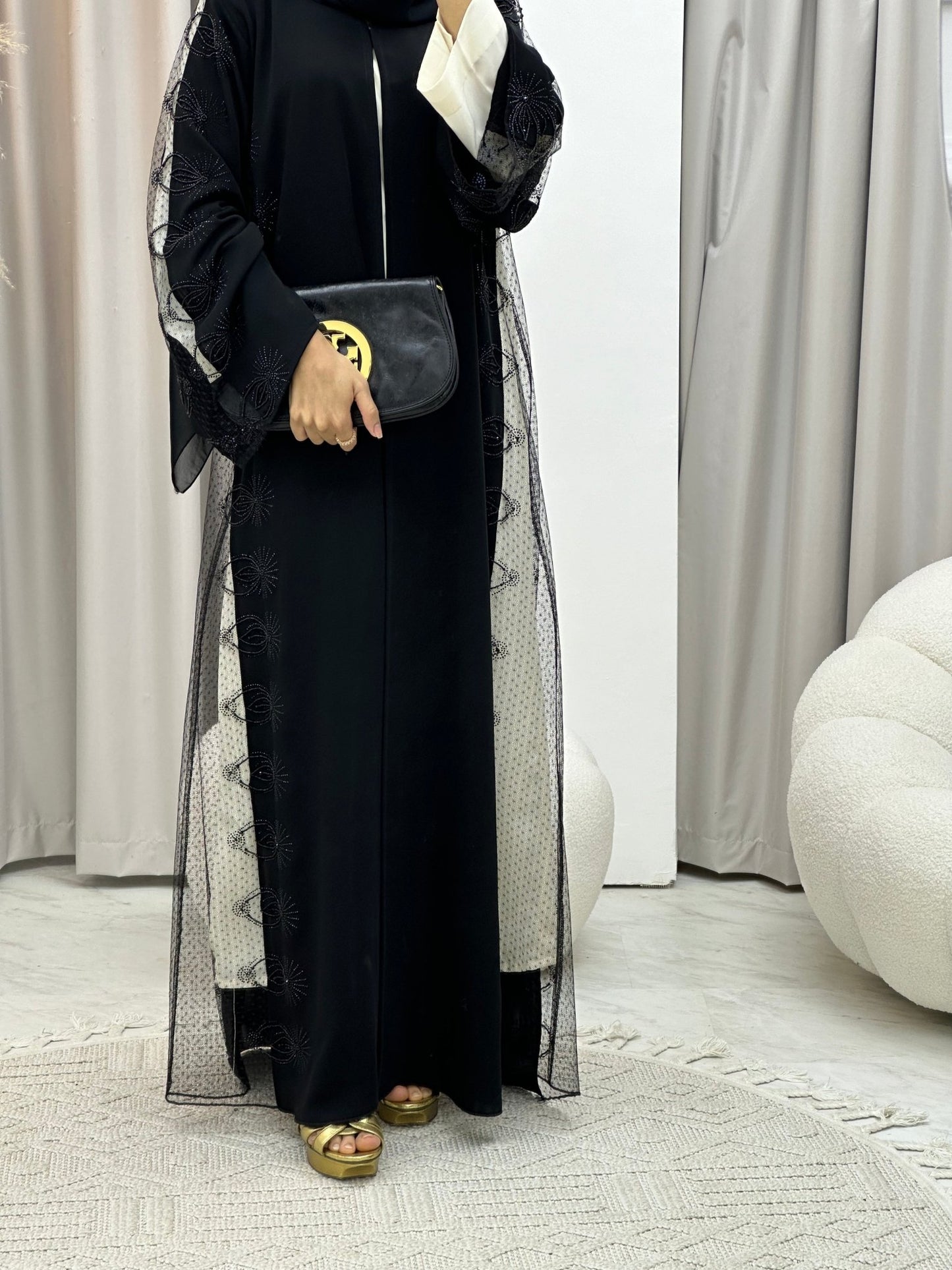 C RTW 0122 Black Nada Abaya