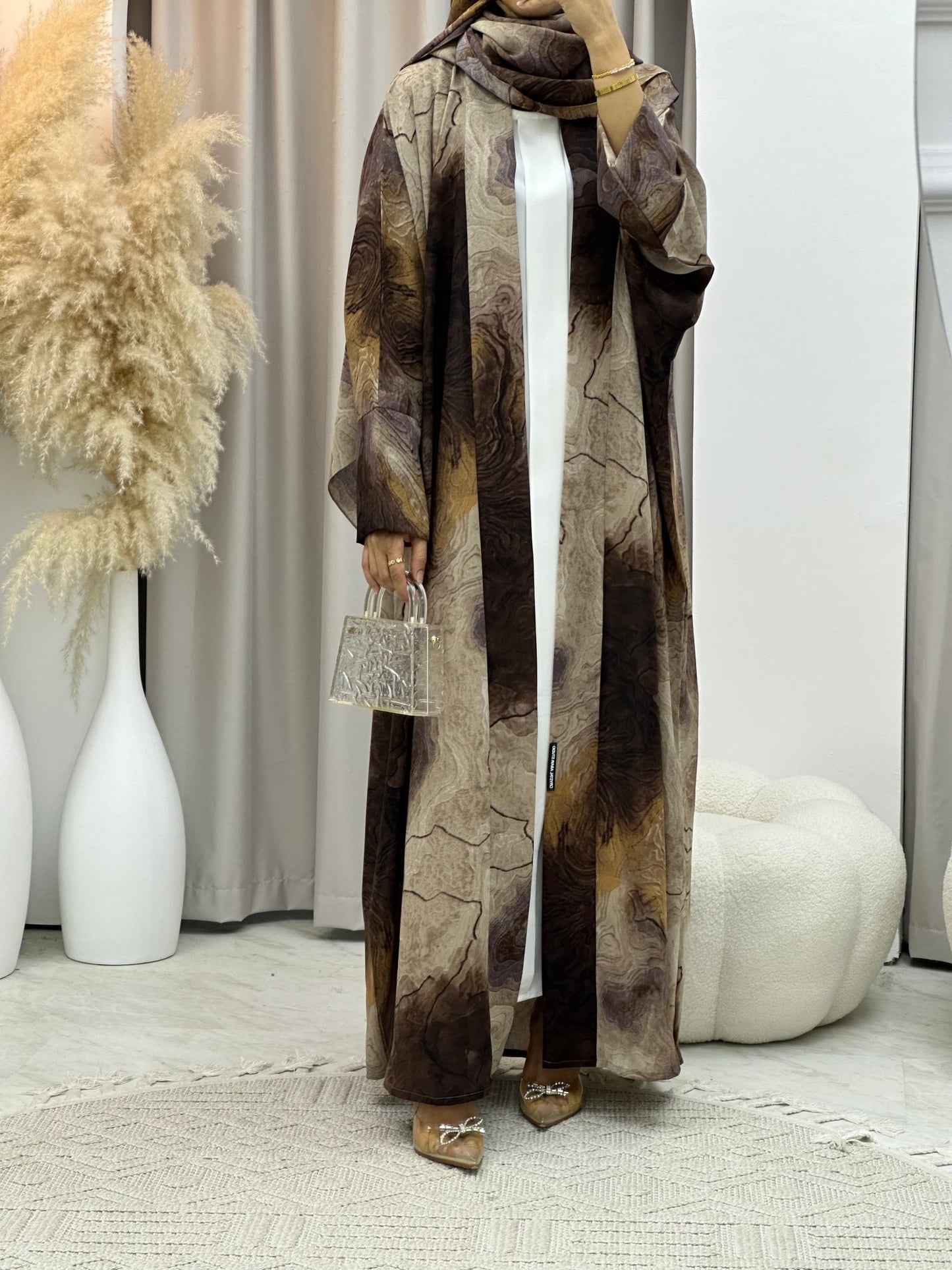 C RTW 0152 - 02 Brown Marble Abaya