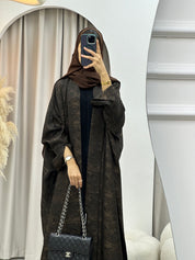 C RTW 0158-04 Brown Camo Bisht Abaya