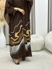 C RTW 0248-03 Brown Wavy Abaya