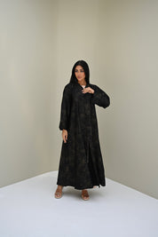C RTW 0509 Gold Metallic Butterfly Abaya