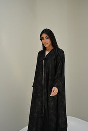 C RTW 0509 Gold Metallic Butterfly Abaya