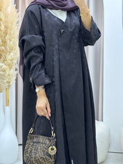 C RTW 0587-03 Purple Floral Printed Abaya