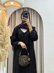 C RTW 0587-03 Purple Floral Printed Abaya