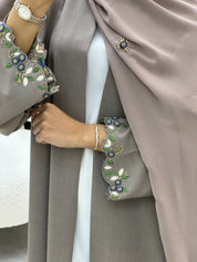 C RTW 0620 Embroidered Beige Abaya