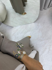 C RTW 0620 Embroidered Beige Abaya