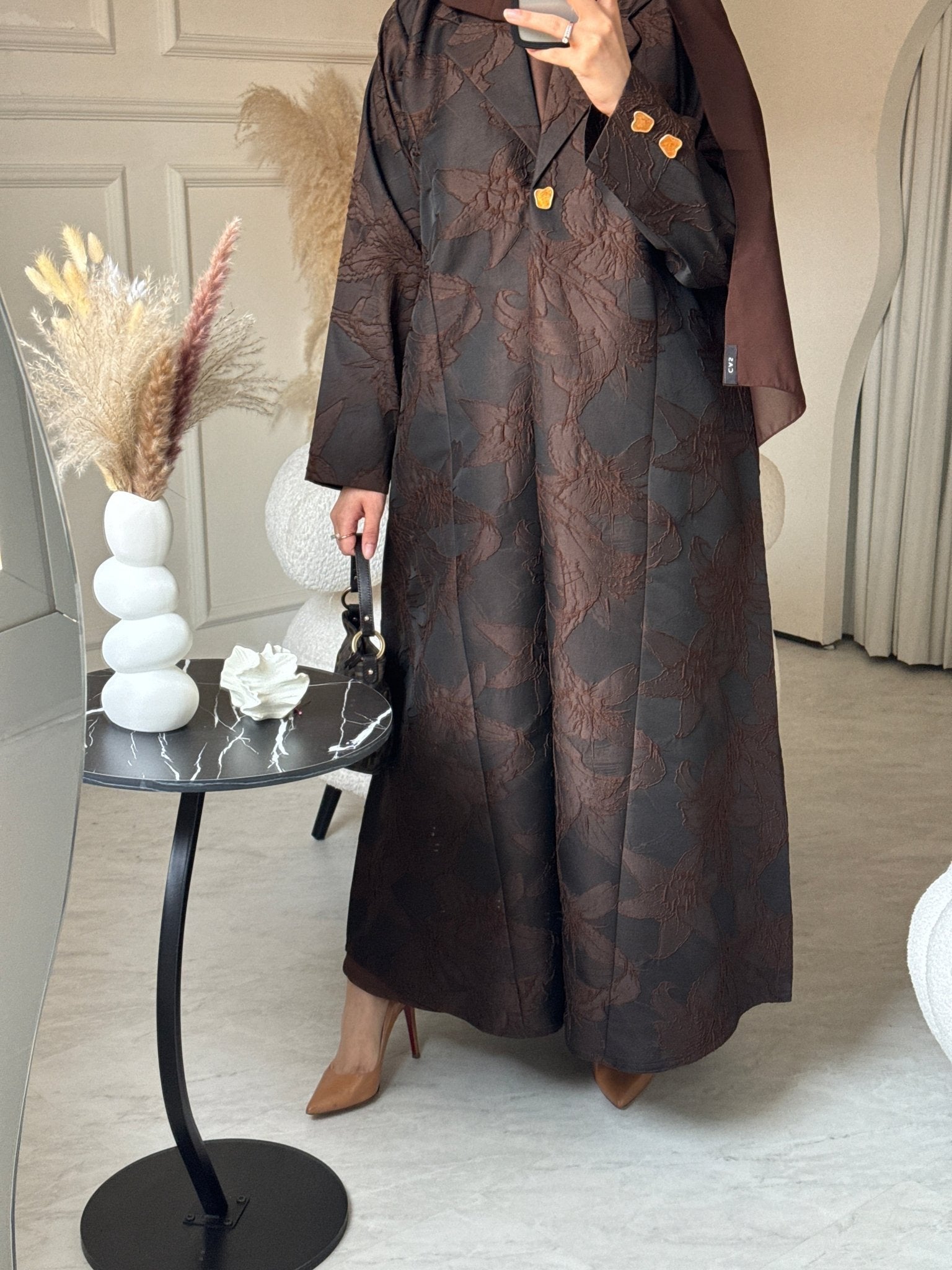 C RTW 0622 Brown Abaya