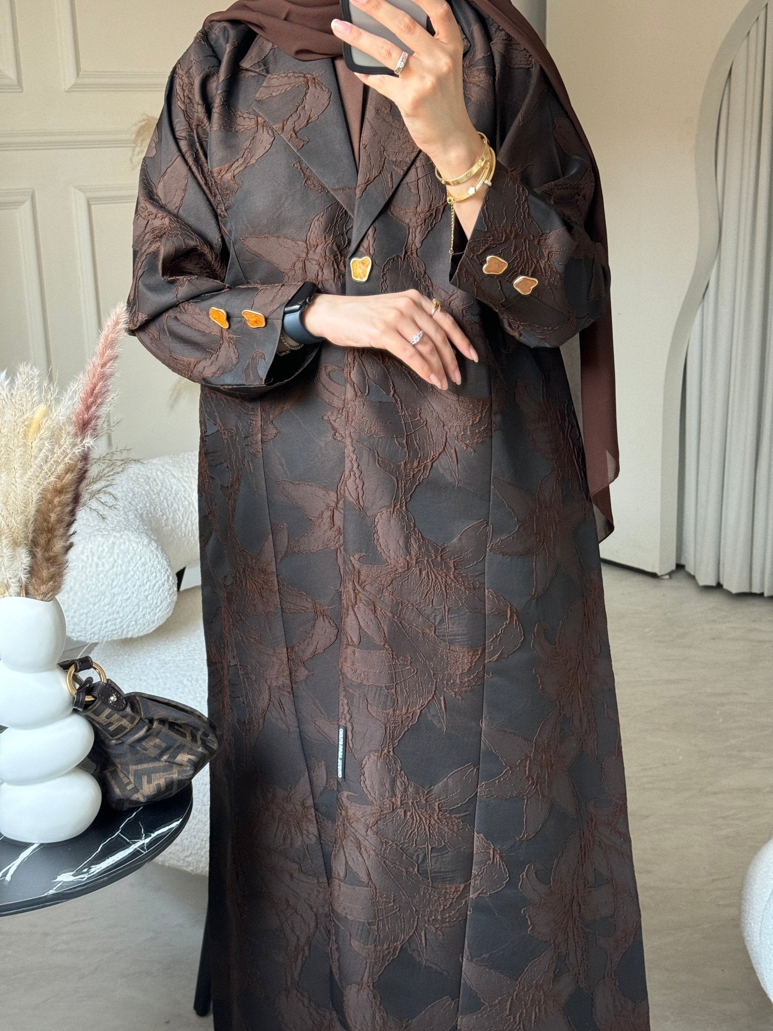 C RTW 0622 Brown Abaya