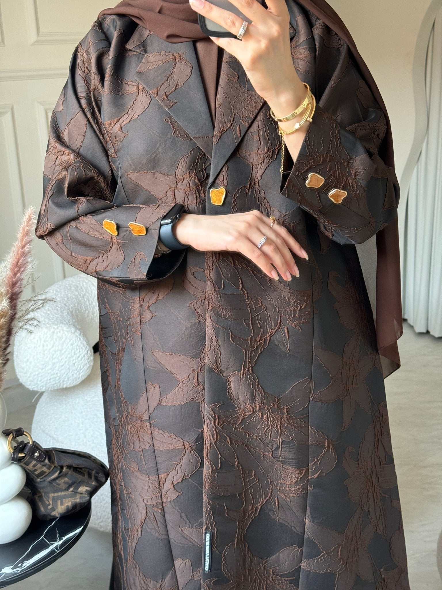 C RTW 0622 Brown Abaya