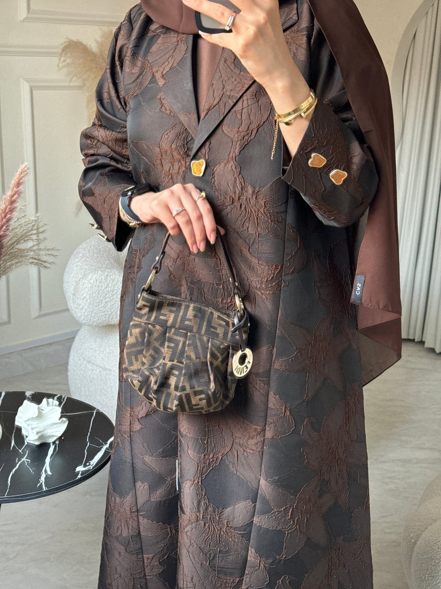 C RTW 0622 Brown Abaya